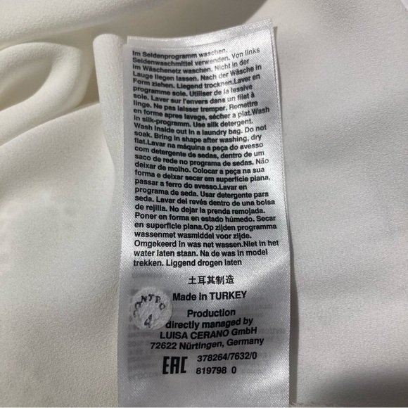 LUISA CERANO Sz 8 Mesh Gold Stripe Sleeveless Raw Edge Hem Long Line Top - Picture 12 of 12